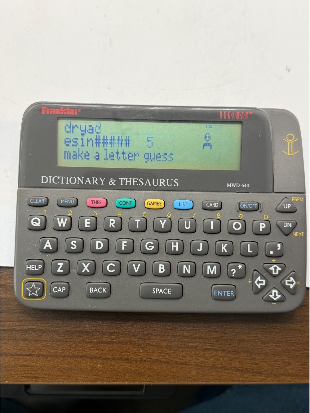 Franklin Bookman MWD-640 Electronic Dictionary & Thesaurus - Vintage Handheld